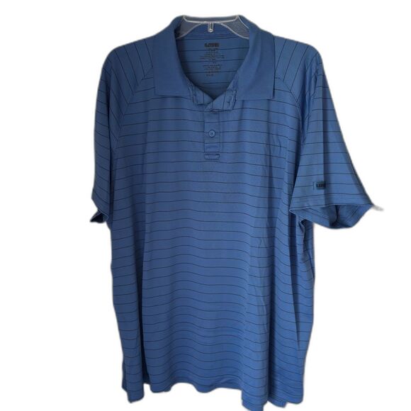 BLACKHAWK Men's Short Sleeve Pinstripe Performance Polo Golf Outdoors Size XXL - Picture 2 of 7